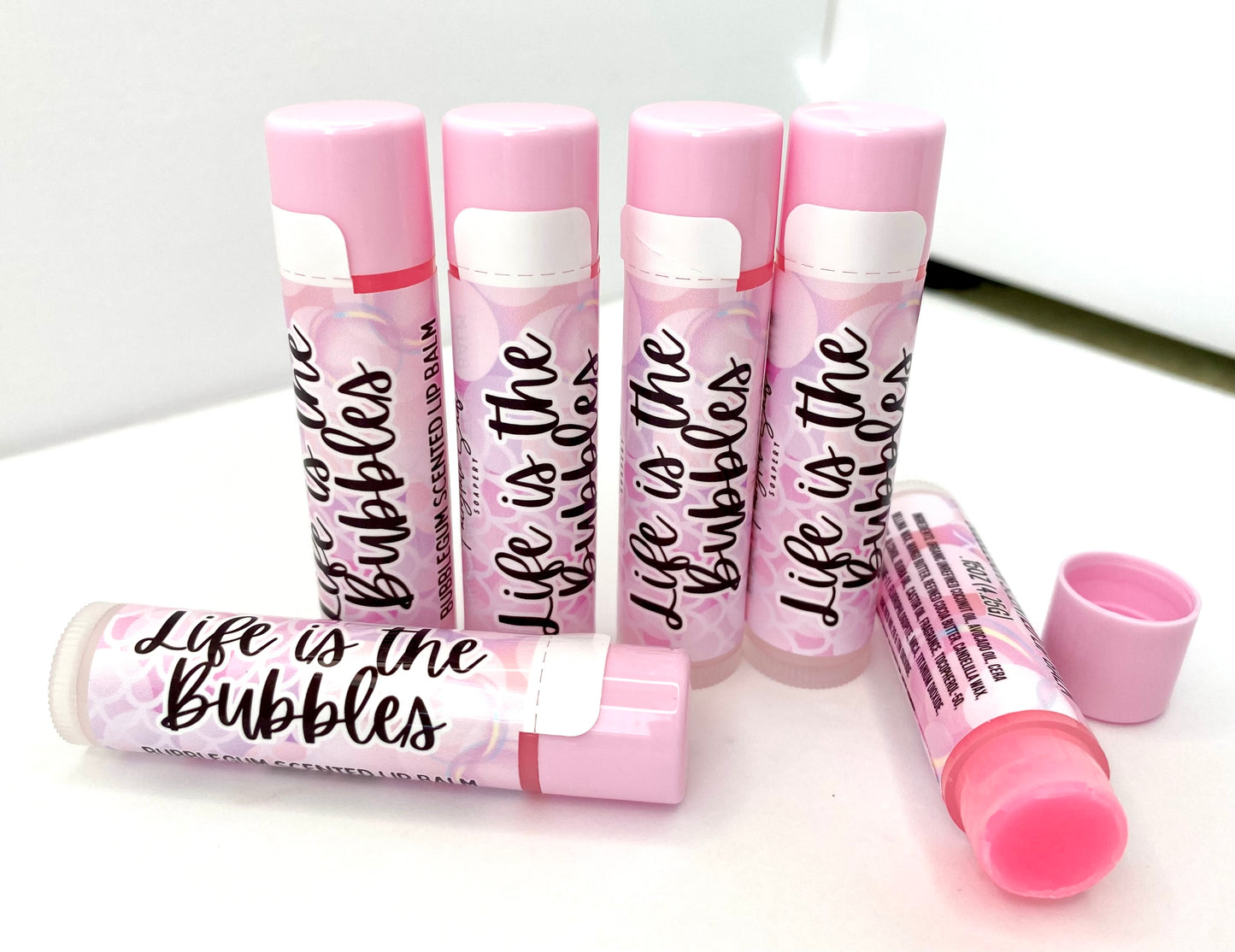 Life is the Bubbles Bubblegum Scented Lip Balm